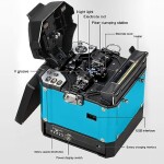 Optical Fiber Fusion Splicer, Automatic Welding Splicing Machine Cleaver Kit Fiber Optic Tools for Telecommunications, Railway, Radio and Television,