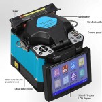 Optical Fiber Fusion Splicer, Automatic Welding Splicing Machine Cleaver Kit Fiber Optic Tools for Telecommunications, Railway, Radio and Television,
